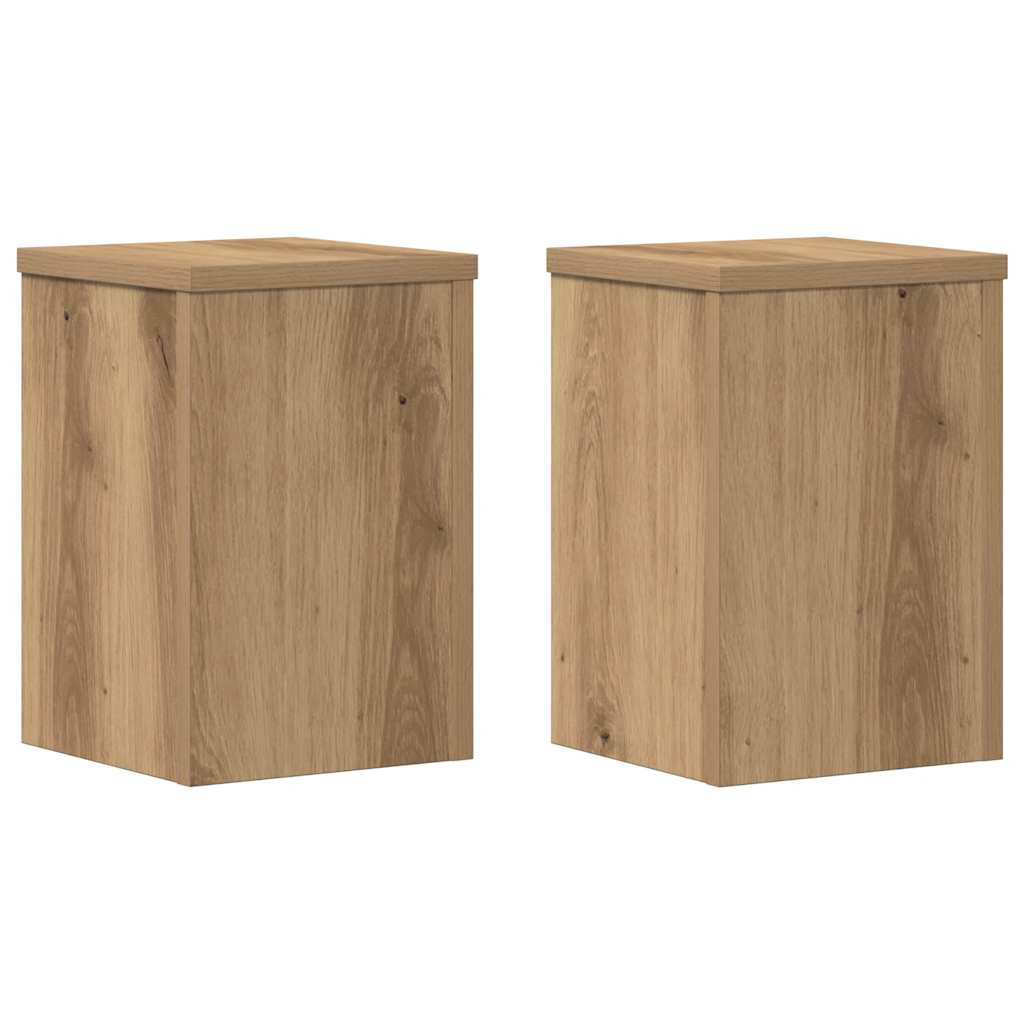 Vidaxx Pflanzenständer 2 Stück 20x20x30 cm Holz handwerkliche Eiche