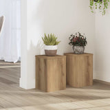 Vidaxx Pflanzenständer 2 Stück 20x20x30 cm Holz handwerkliche Eiche