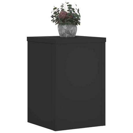 Vidaxx Pflanzenständer 2 Stück 25x25x35 cm verarbeitetes Holz schwarz