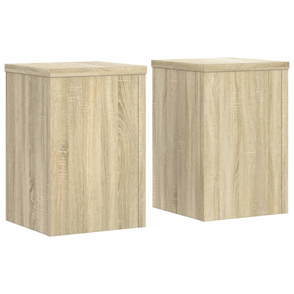 Vidaxxl Pflanzenständer 2 Stück 25x25x35 cm Holzwerkstoff Sonoma-Eiche