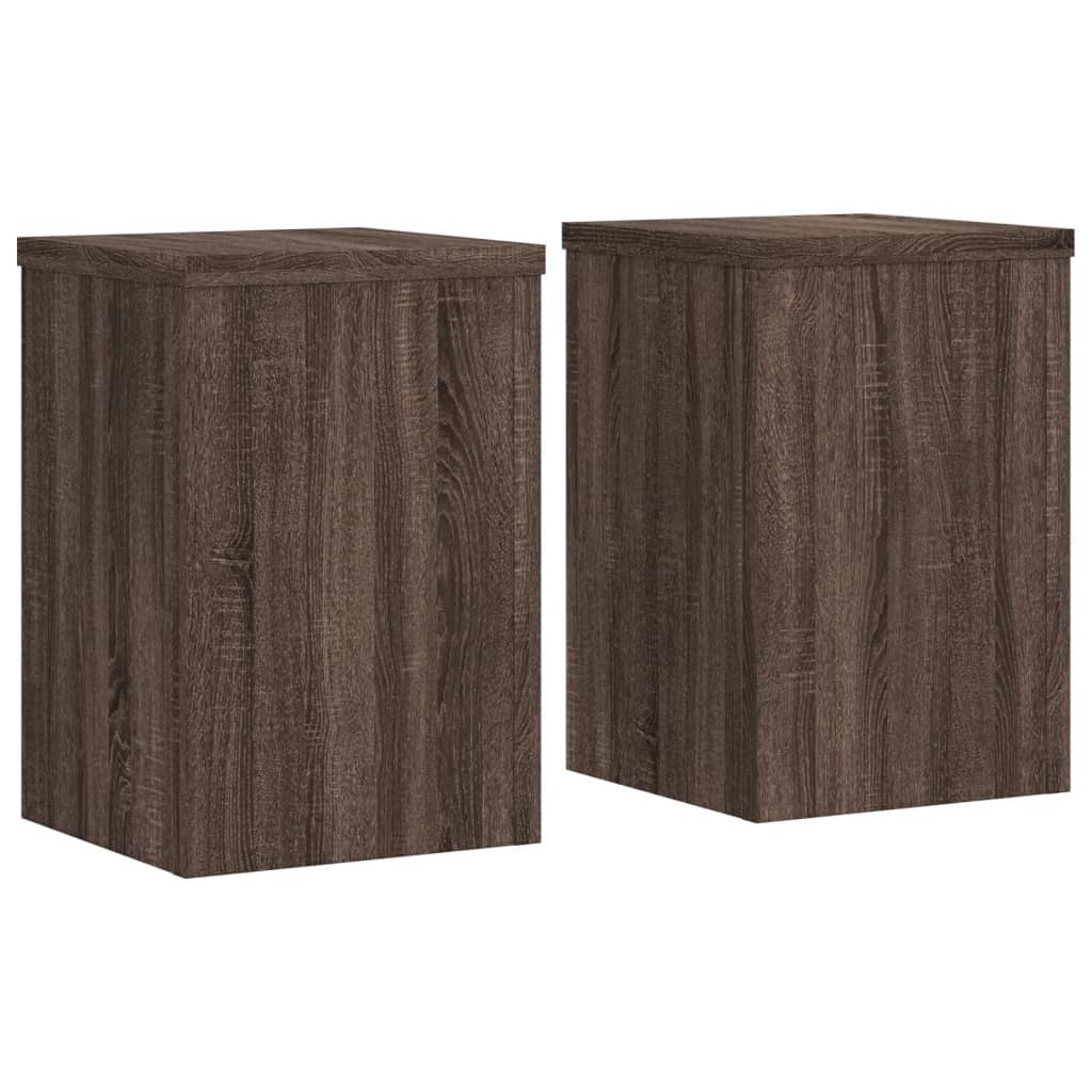 Vidaxx Pflanzenständer 2 Stück 25x25x35 cm Holzwerkstoff braune Eiche