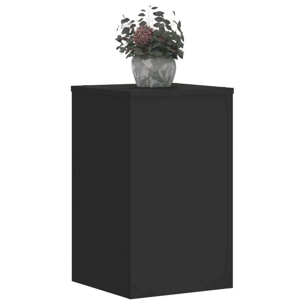 Vidaxx Pflanzenständer 2 Stück 30x30x50 cm verarbeitetes Holz schwarz