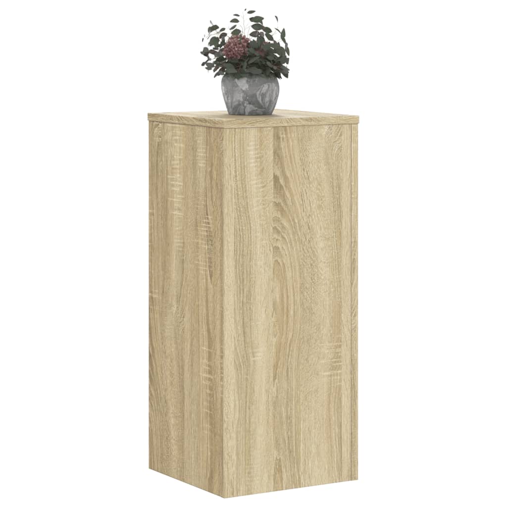 VidaXL Pflanzenständer, 2 Stück, 30 x 30 x 70 cm, Holzwerkstoff, Sonoma-Eiche