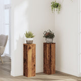 VidaXL Pflanzenständer 2 Stück 17x17x60 cm behandeltes Holz, altholzfarben