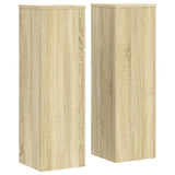 VidaXL Pflanzenständer 2 Stück 25x25x80 cm, Holzwerkstoff Sonoma-Eiche