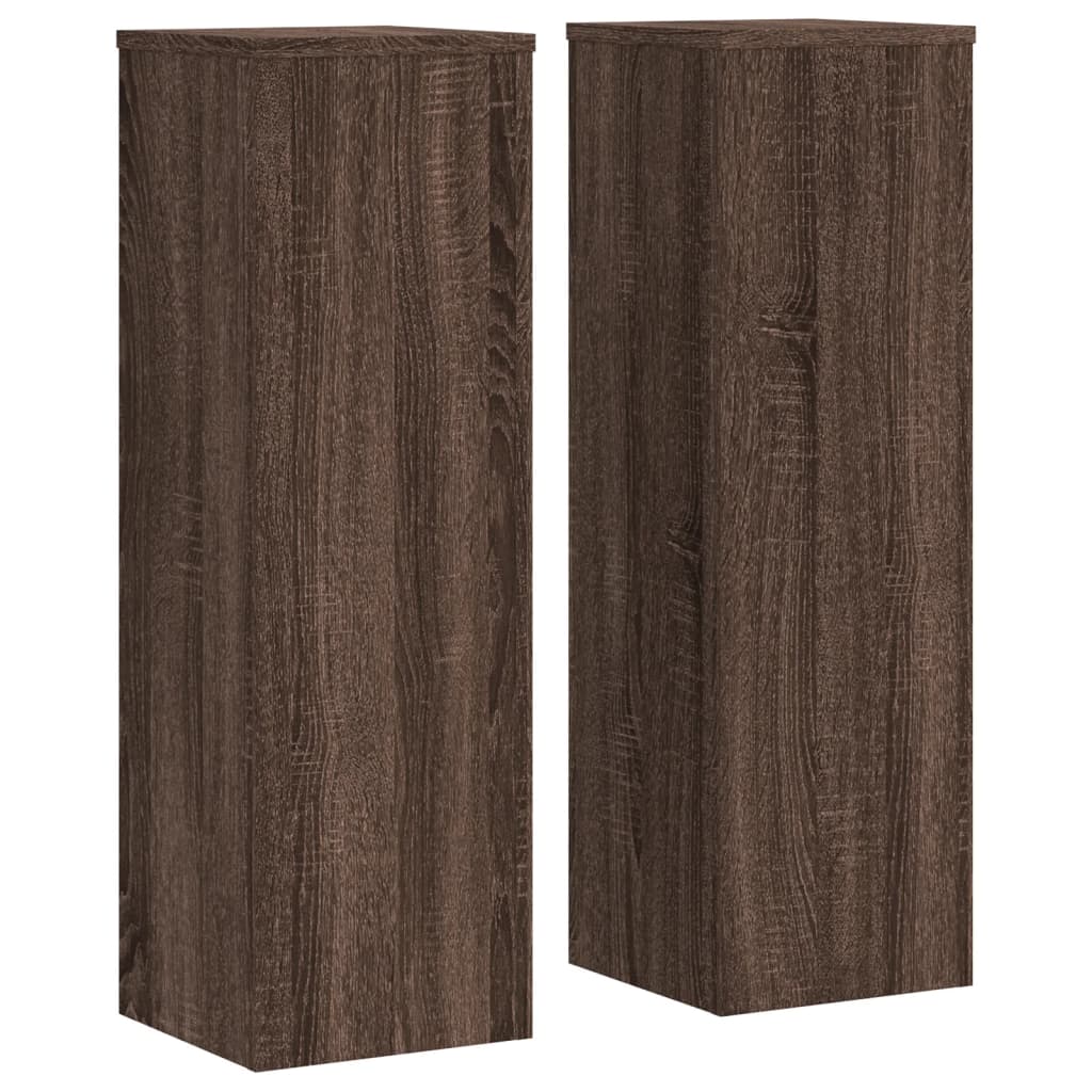 Vidaxx Pflanzenständer 2 Stück 25x25x80 cm Holzwerkstoff braune Eiche