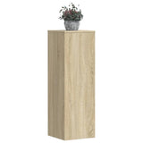 VidaXL Plantenstandaard 33x33x100 cm bewerkt hout sonoma eikenkleurig