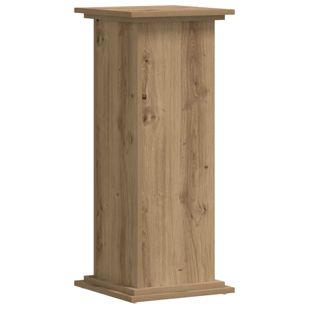 VidaXL Pflanzenständer 33 x 33 x 80 cm, handgefertigtes Holz, handgefertigte Eichenfarbe