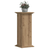 VidaXL Pflanzenständer 33 x 33 x 80 cm, handgefertigtes Holz, handgefertigte Eichenfarbe