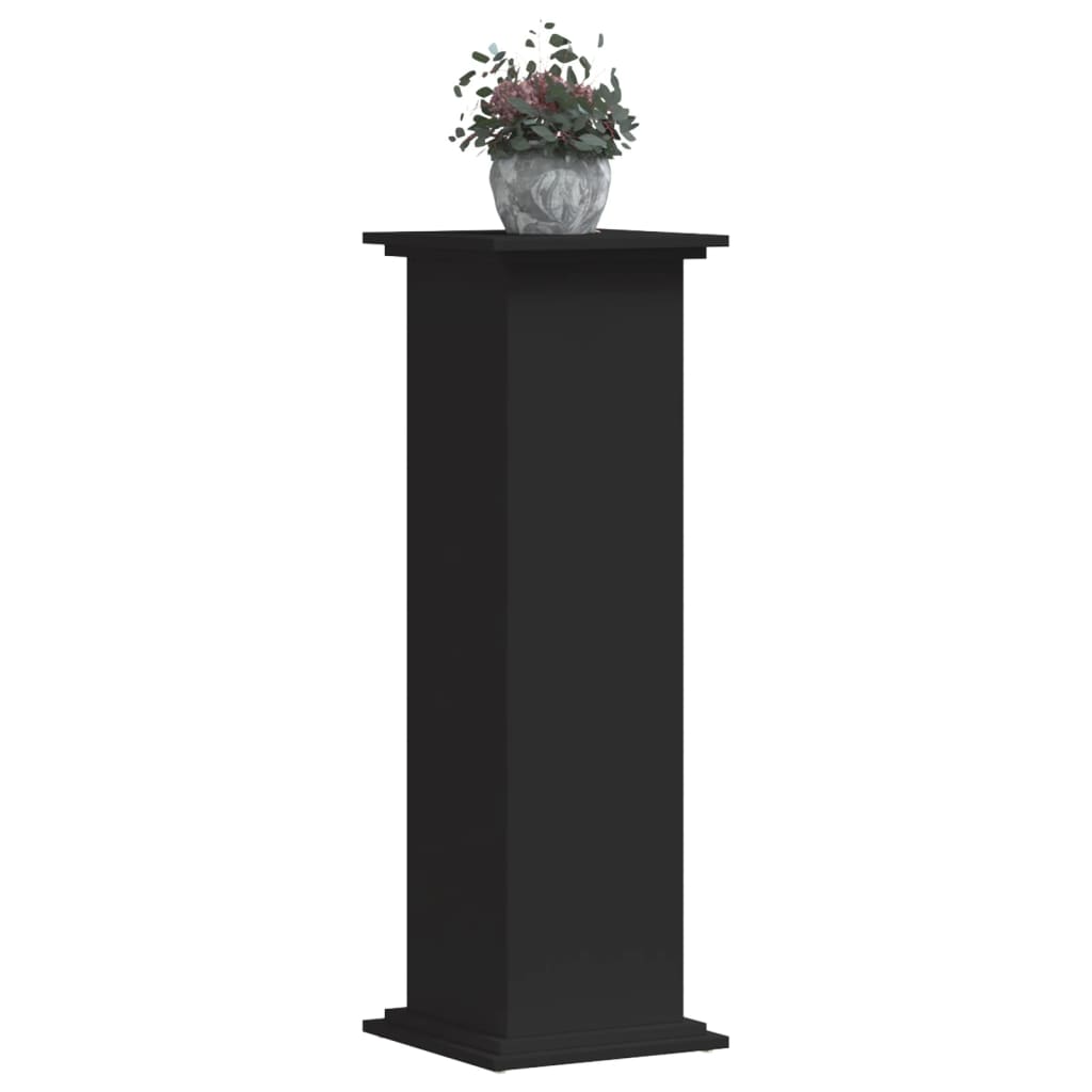 VidaXL Pflanzenständer 33x33x100 cm verarbeitetes Holz schwarz