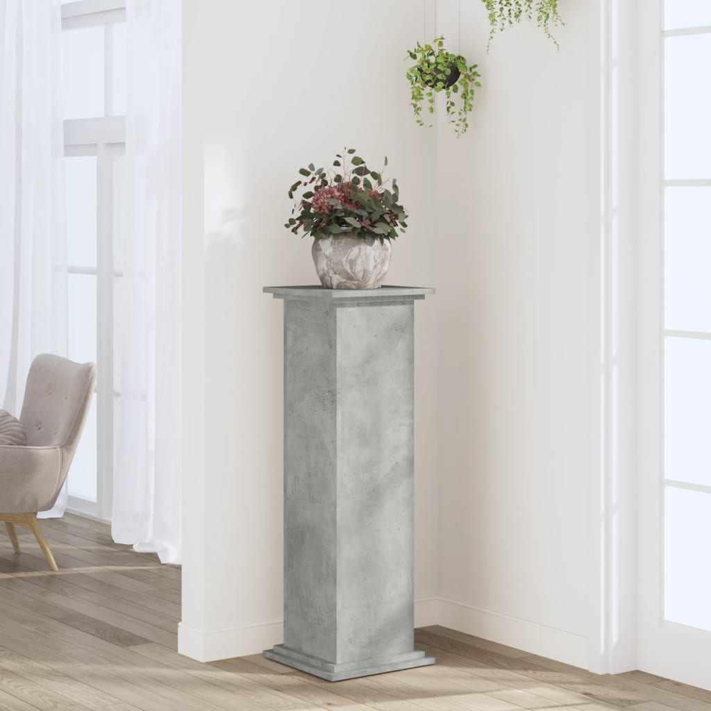Vidaxx Pflanzenständer 33x33x100 cm Holzwerkstoff Betongrau