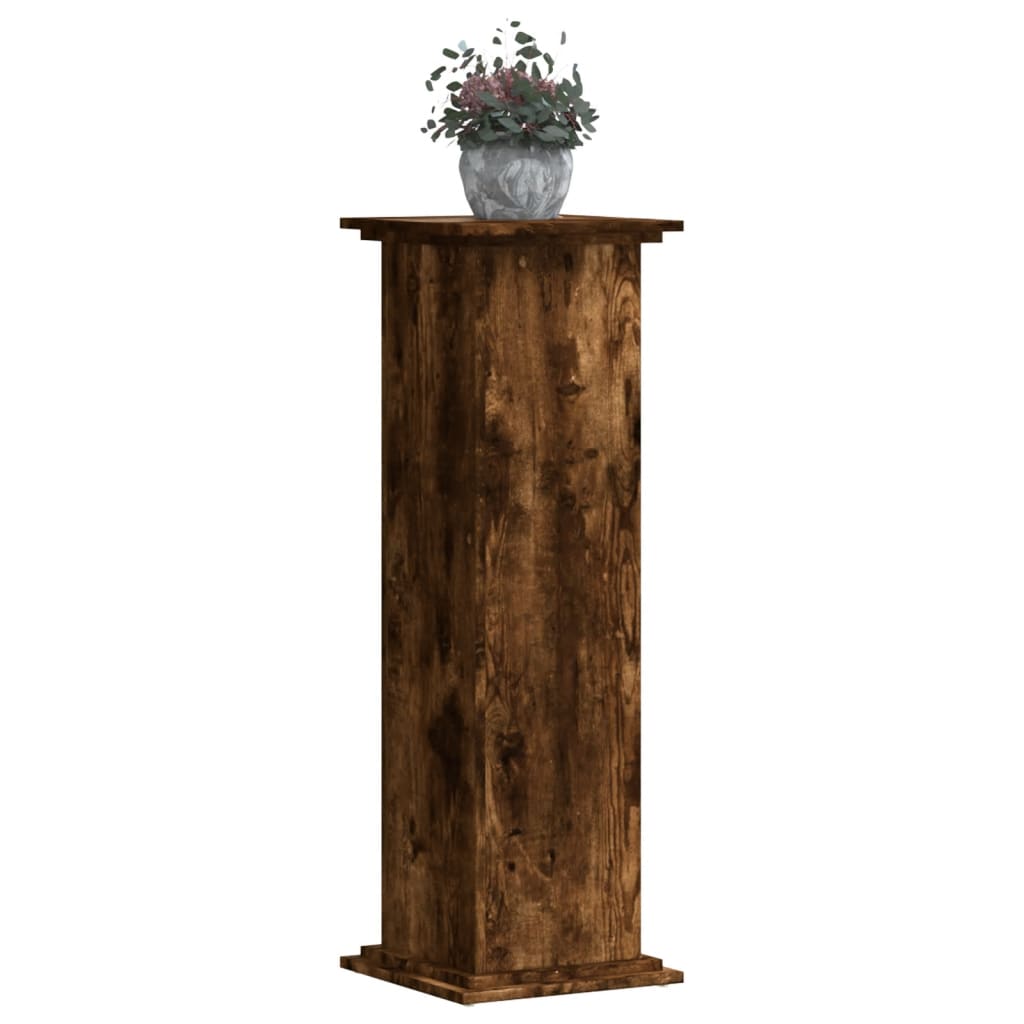 Vidaxx Pflanzenständer 33x33x100 cm verarbeitetes Holz, geräucherte Eiche
