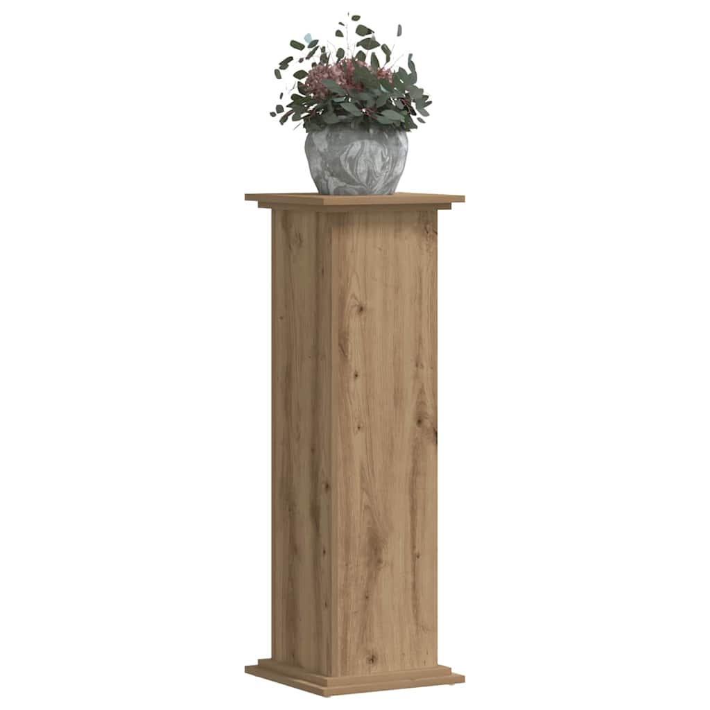 Vidaxx-Pflanzenständer 33 x 33 x 100 cm, handgefertigtes Holz, handgefertigte Eiche