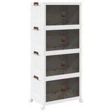 Vidaxx Aufbewahrungsbox stapelbar mit Rollen 4-lagig 75 l 64x40x141,5 cm