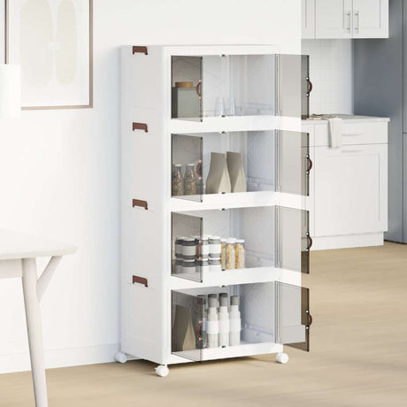 Vidaxx Aufbewahrungsbox stapelbar mit Rollen 4-lagig 75 l 64x40x141,5 cm
