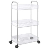 Vidaxx Aufbewahrungswagen 3-lagig 37x28x68 cm Acryl transparent