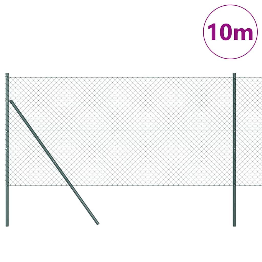 Vidaxl Zaunpfahl grün 10 x 1,5 m (40 x 40 mm Maschenweite)