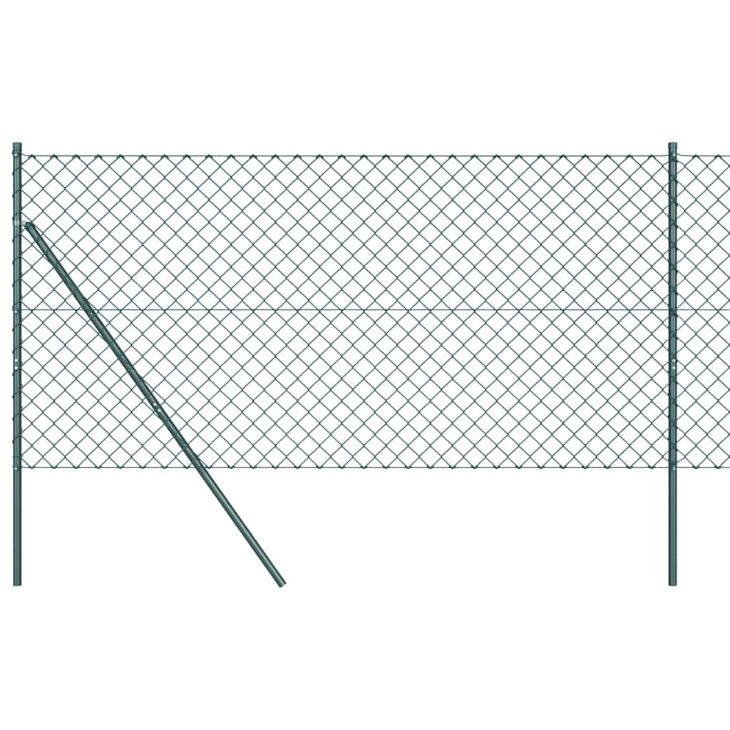 Vidaxl Zaunpfahl grün 10 x 1 m (60 x 60 mm Maschenweite) Stahl und PVC