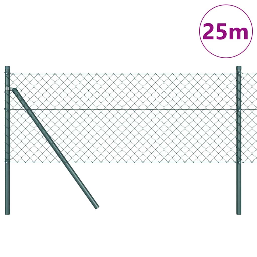 Vidaxl Zaunpfahl grün 25 x 0,4 m (40 x 40 mm Maschenweite)