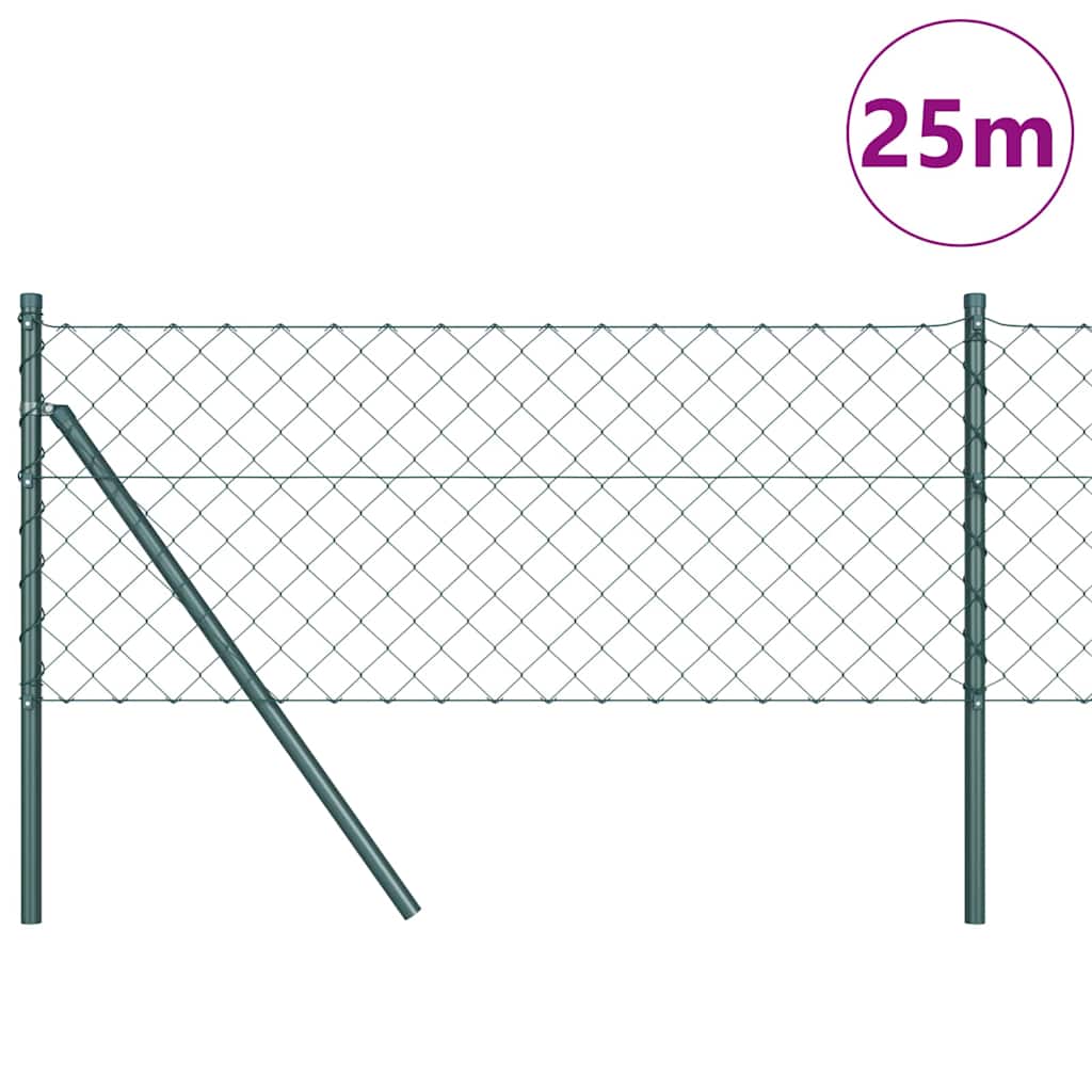 Vidaxl Zaunpfahl grün 25 x 0,4 m (60 x 60 mm Maschenweite)
