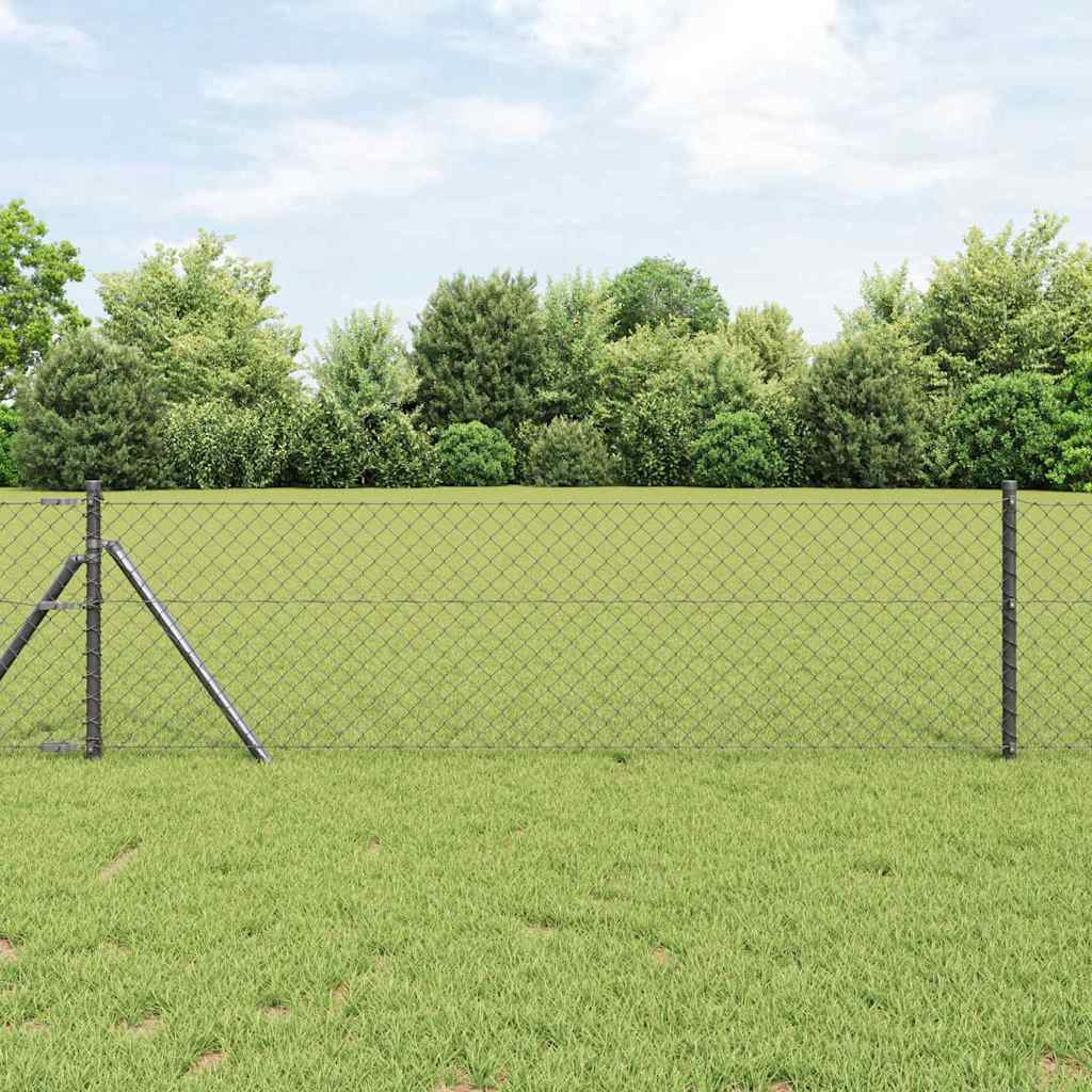 Vidaxl Zaunpfahl grau 10 x 0,6 m (40 x 40 mm Maschenweite)
