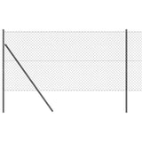 Vidaxl Zaunpfahl grau 10 x 1 m (40 x 40 mm Maschenweite) Stahl und PVC