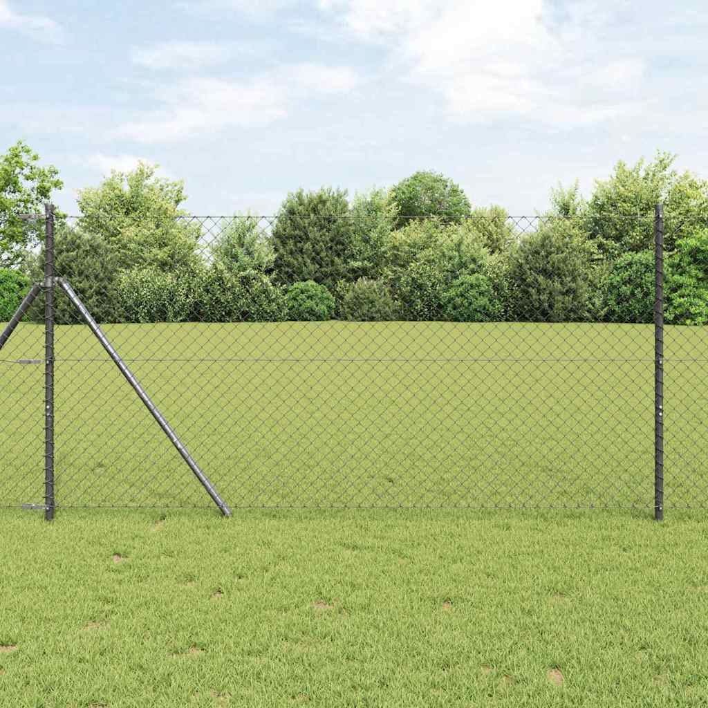 Vidaxl Zaunpfahl grau 10 x 1,4 m (40 x 40 mm Maschenweite)