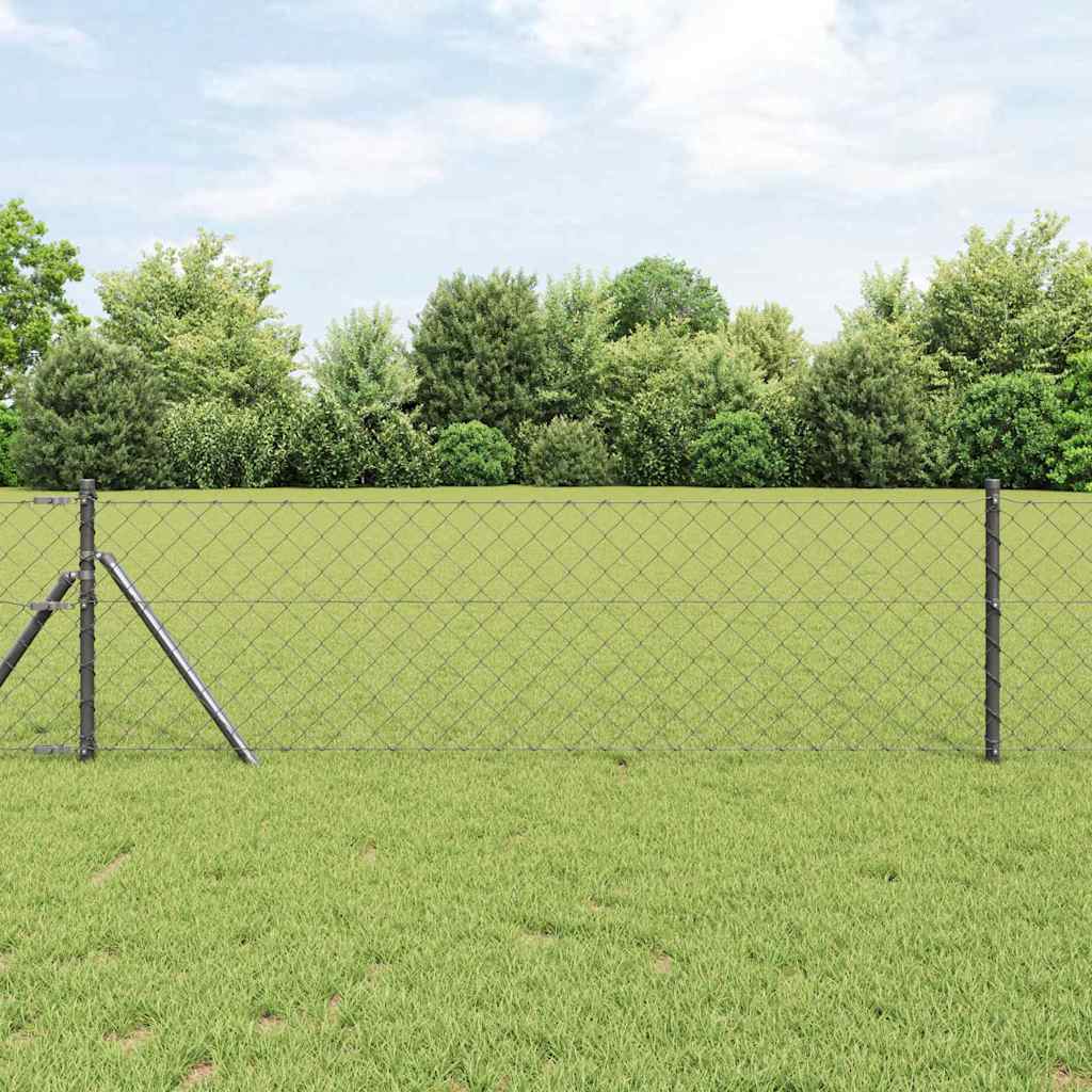 Vidaxl Zaunpfahl grau 10 x 0,4 m (60 x 60 mm Maschenweite)