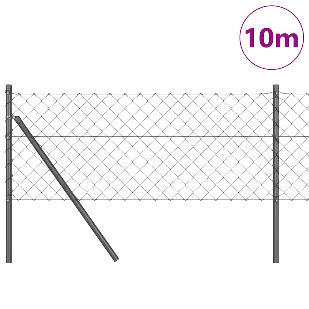 Vidaxl Zaunpfahl grau 10 x 0,6 m (60 x 60 mm Maschenweite)