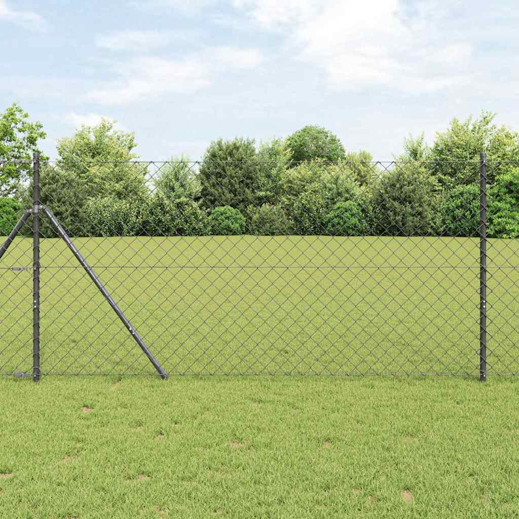 Vidaxl Zaunpfahl grau 10 x 1,2 m (60 x 60 mm Maschenweite)