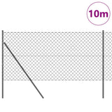 Vidaxl Zaunpfahl grau 10 x 1,4 m (60 x 60 mm Maschenweite)