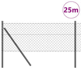 Vidaxl Zaunpfahl grau 25 x 0,6 m (40 x 40 mm Maschenweite)