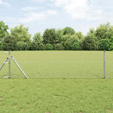 Vidaxl Zaunpfahl Silber 10 x 0,6 m (40 x 40 mm Maschenweite) Stahl