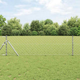 Vidaxl Zaunpfahl Silber 10 x 0,6 m (60 x 60 mm Maschenweite) Stahl