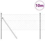 Vidaxl Zaunpfahl Silber 10 x 0,6 m (60 x 60 mm Maschenweite) Stahl
