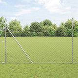 Vidaxl Zaunpfahl Silber 10 x 1,5 m (60 x 60 mm Maschenweite) Stahl
