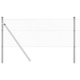Vidaxl Zaunpfahl Silber 25 x 0,4 m (40 x 40 mm Maschenweite) Stahl