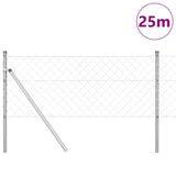 Vidaxl Zaunpfahl Silber 25 x 0,6 m (60 x 60 mm Maschenweite) Stahl