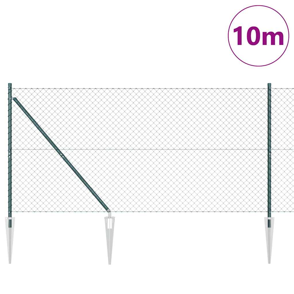 Vidaxl Zaunpfahl grün 10 x 1,2 m (40 x 40 mm Maschenweite)