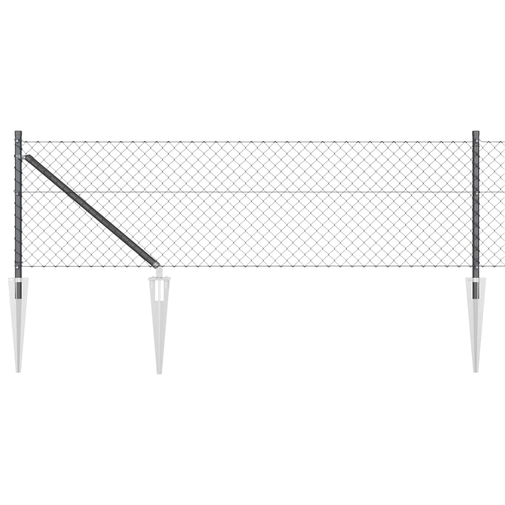 Vidaxl Zaunpfahl grau 10 x 0,4 m (40 x 40 mm Maschenweite)