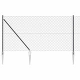 Vidaxl Zaunpfahl grau 10 x 1 m (40 x 40 mm Maschenweite) Stahl und PVC