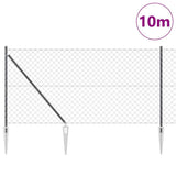 Vidaxl Zaunpfahl grau 10 x 1,4 m (60 x 60 mm Maschenweite)