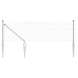 Vidaxl Zaunpfahl Silber 10 x 0,6 m (40 x 40 mm Maschenweite) Stahl