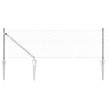 Vidaxl Zaunpfahl Silber 10 x 0,6 m (60 x 60 mm Maschenweite) Stahl