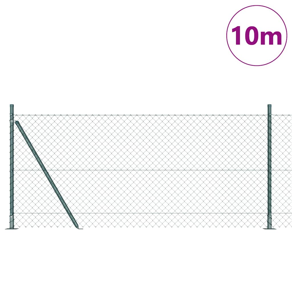 Vidaxl Zaunpfahl grün 10 x 0,8 m (40 x 40 mm Maschenweite)