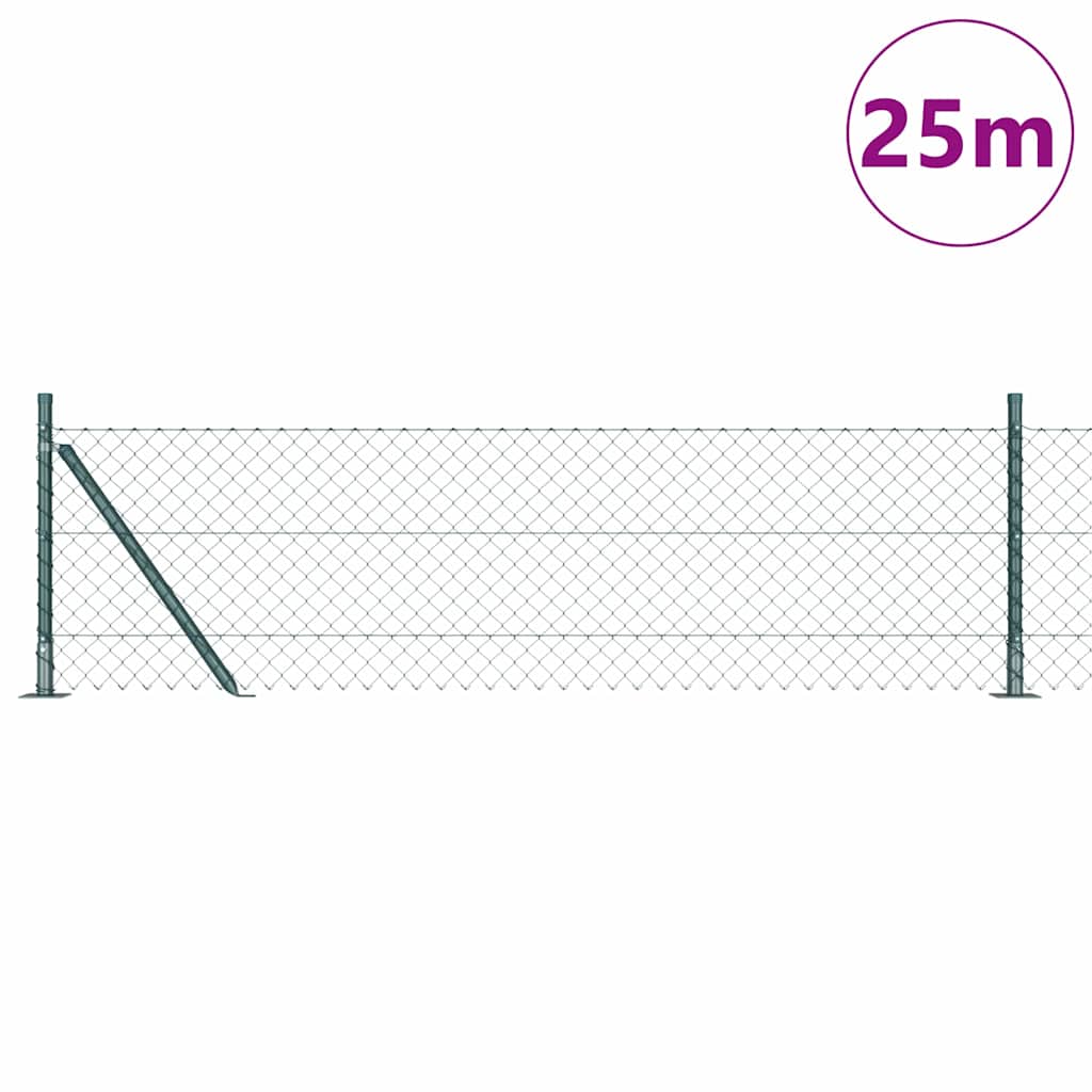 Vidaxl Zaunpfahl grün 25 x 0,4 m (40 x 40 mm Maschenweite)