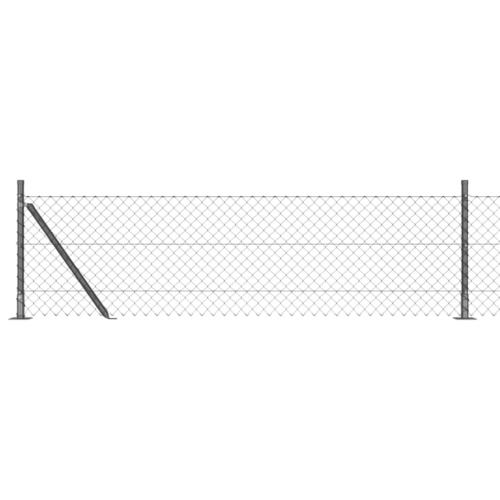 Vidaxl Zaunpfahl grau 10 x 0,6 m (40 x 40 mm Maschenweite)