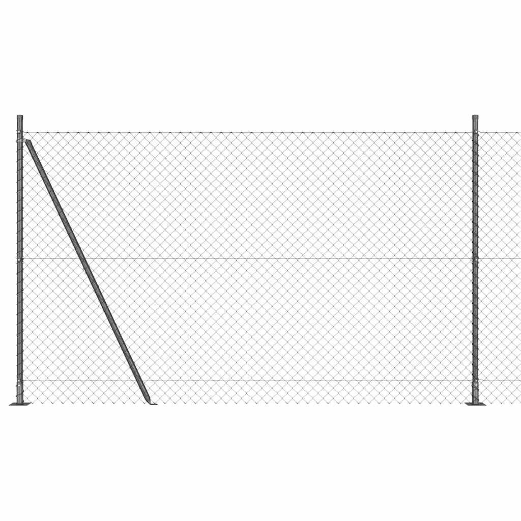 Vidaxl Zaunpfahl grau 10 x 1,4 m (40 x 40 mm Maschenweite)