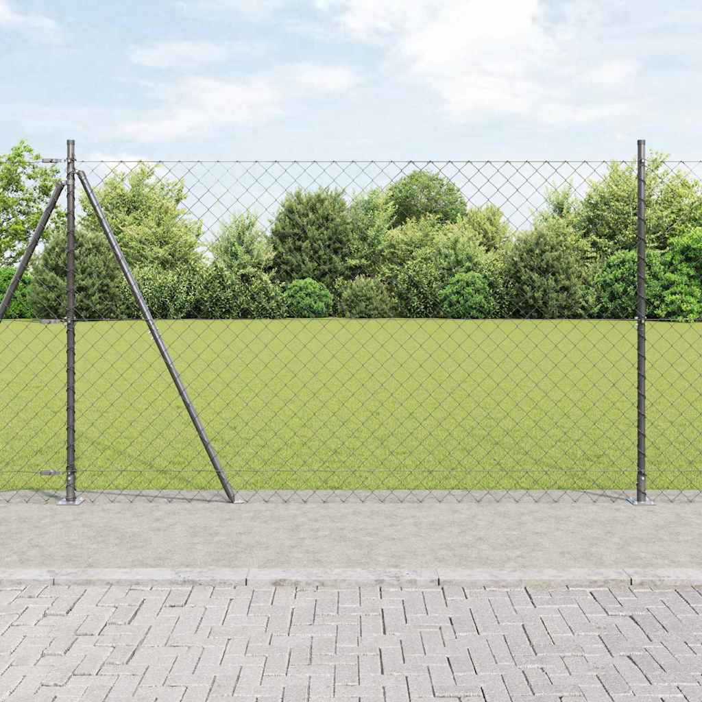 Vidaxl Zaunpfahl grau 10 x 1,6 m (60 x 60 mm Maschenweite)