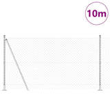 Vidaxl Zaunpfahl Silber 10 x 1,2 m (40 x 40 mm Maschenweite) Stahl